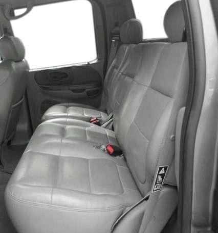 2001-2003 Ford F150 Crew Cab Front Exact Fit Seat Covers 40/60 Split,Gray Twill