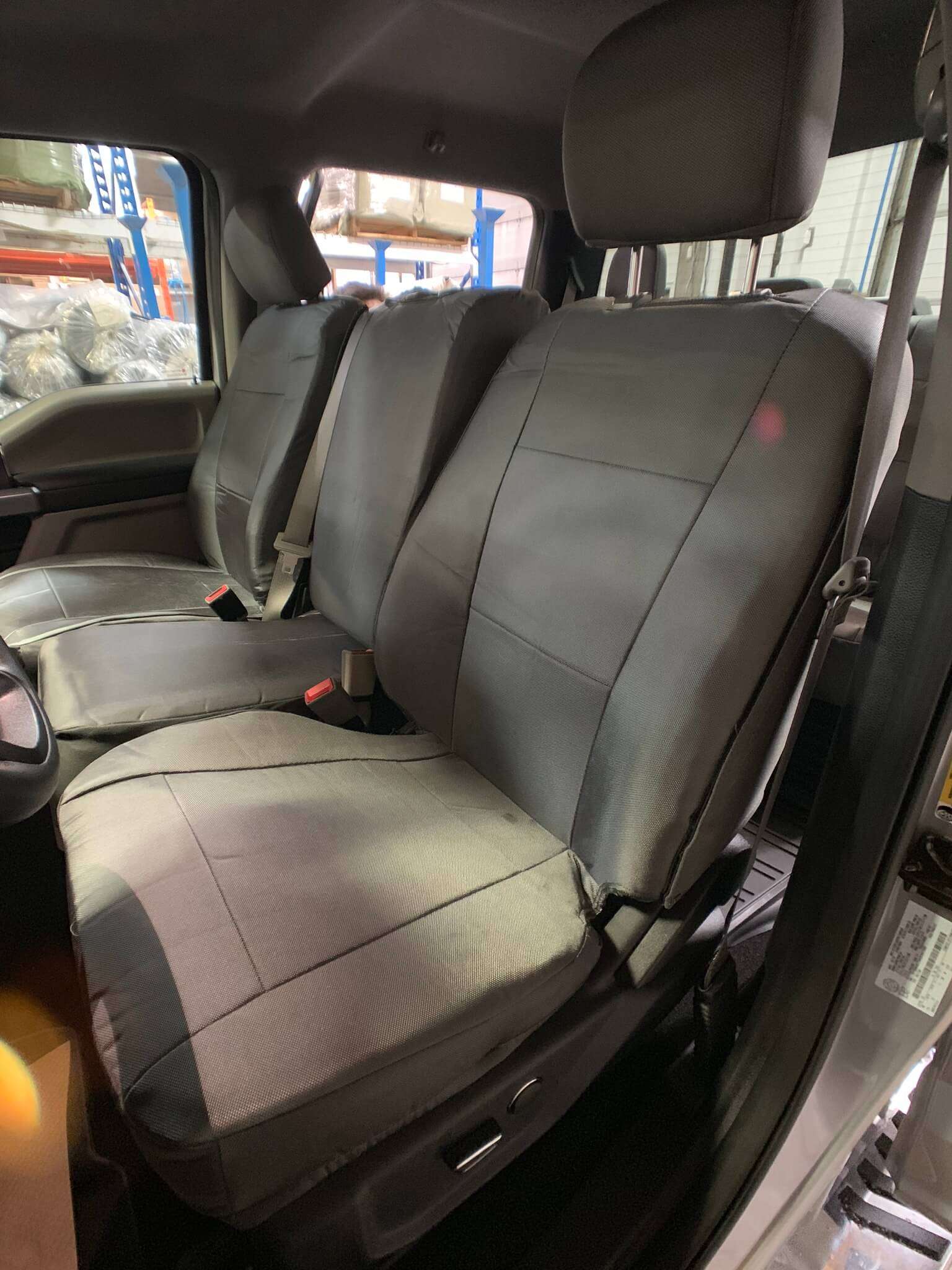 Low Back Buckets with armrests, XD3 C Front Seat Console Durafit Seat Covers Made to fit 2002-2010 Ford F250-F550 Super Crew/Xcab Front and Back Waterproof Rear 60/40 with Armrest. 