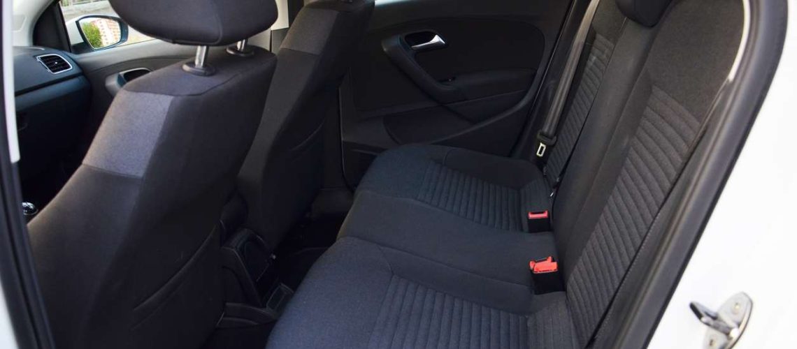 Back seats of a subcompact car